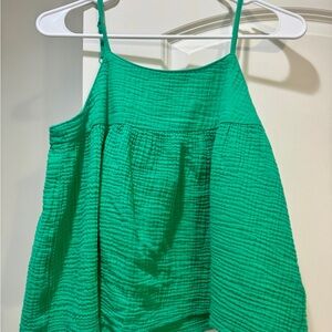 Cat & Jack Teal Green Sleeveless Spaghetti Strap Top